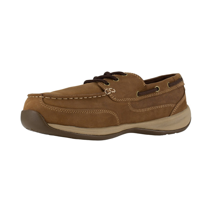 Rockport Sailing Club Steel Toe Three Eye Tie Internal Met Guard Work Boat Shoe RK6734