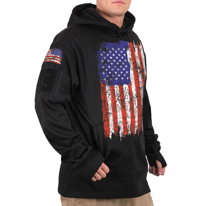 Rothco 4166 US Flag Concealed Carry Hooded Sweatshirt