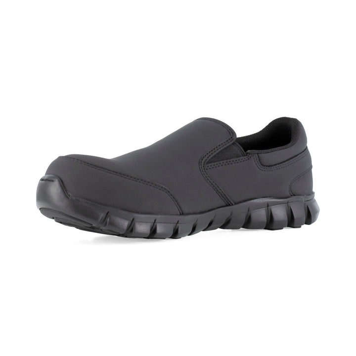 Reebok Sublite Cushion Composite Toe Slip On Conductive Athletic Work Shoe RB4044