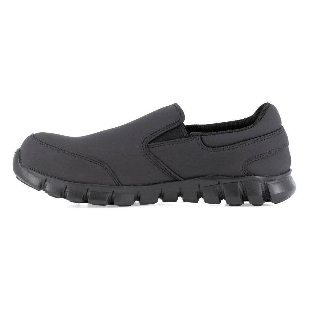Reebok Sublite Cushion Composite Toe Slip On Conductive Athletic Work Shoe RB4044