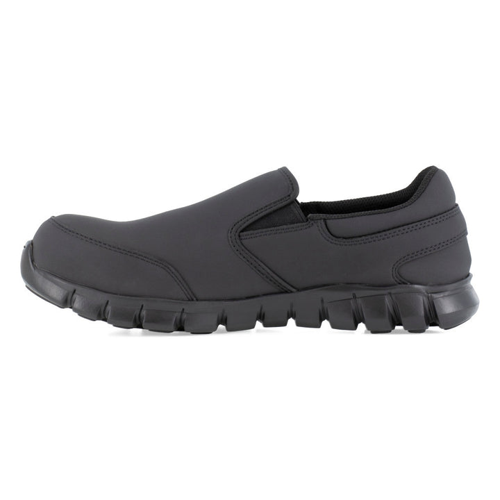 Reebok Sublite Cushion Composite Toe Slip On Conductive Athletic Work Shoe RB4044