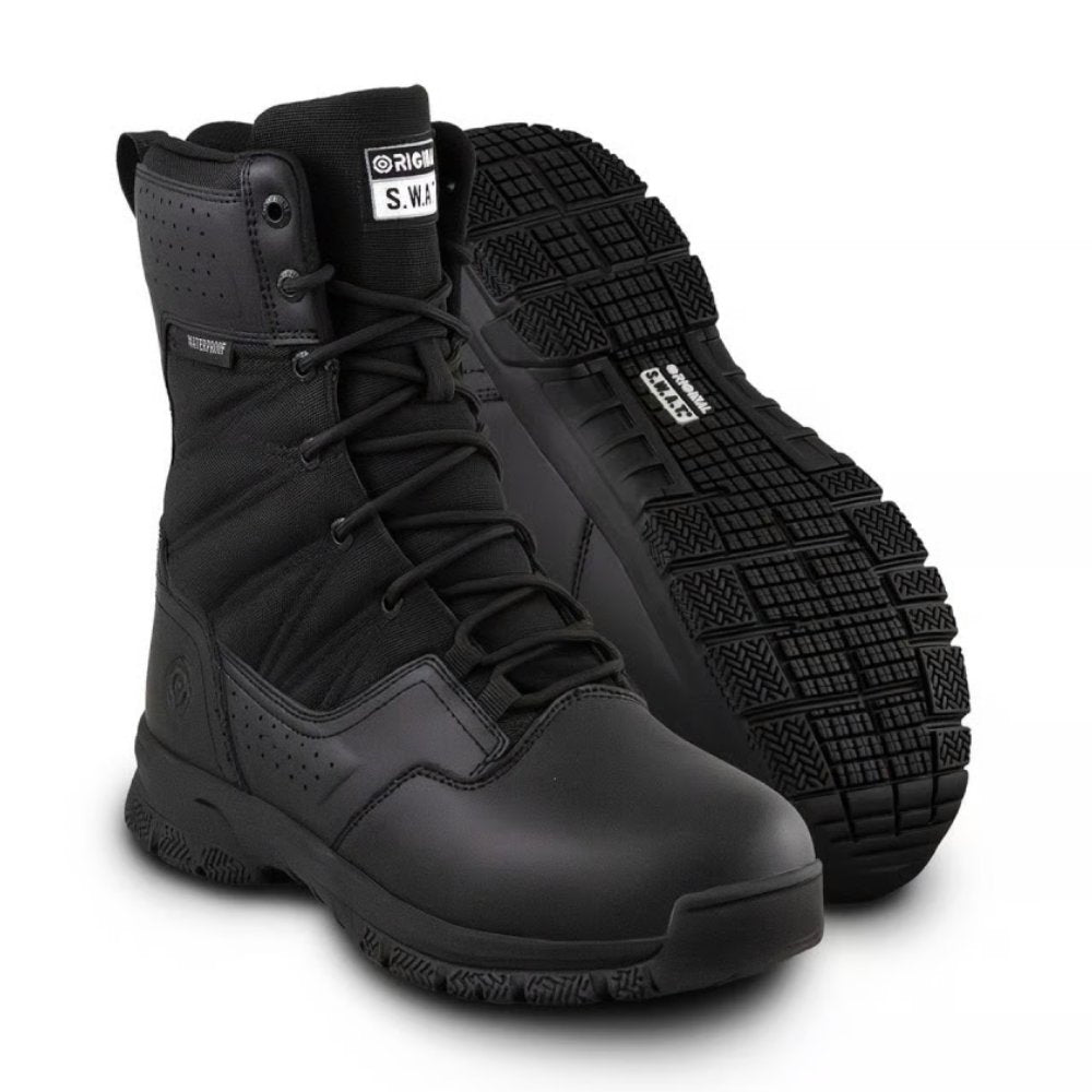 Original S.W.A.T Protec Side Zip Polishable Toe Waterproof Tactical Duty Boot 106501