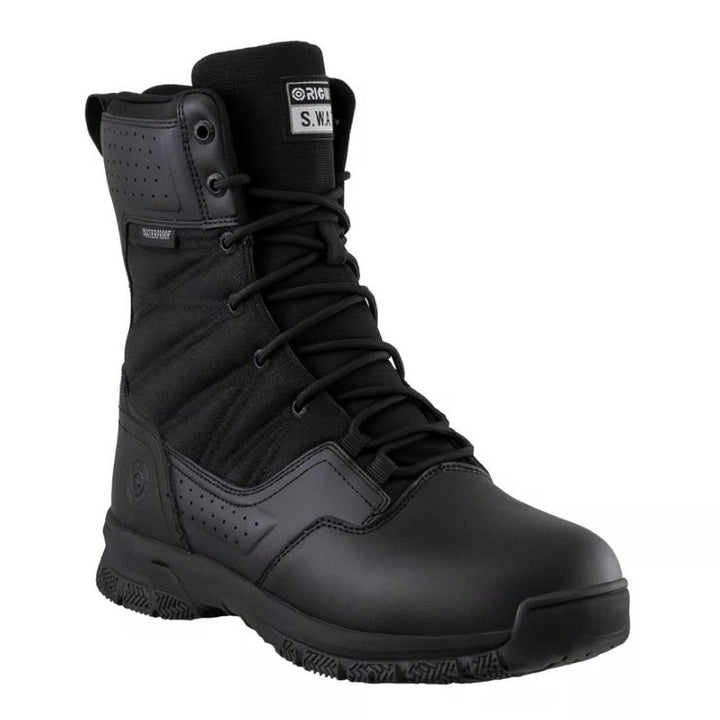 Original S.W.A.T Protec Side Zip Polishable Toe Waterproof Tactical Duty Boot 106501