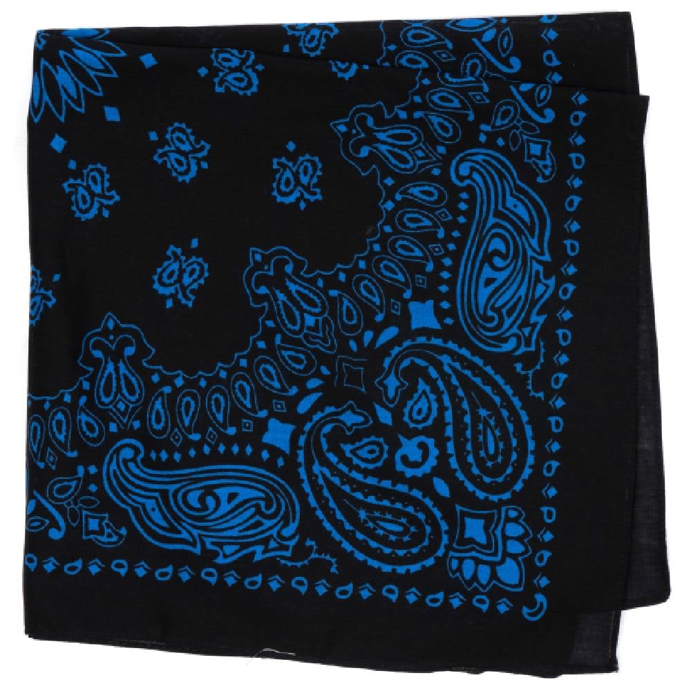 Rothco Black with Blue Print Trainmen Bandana 4044