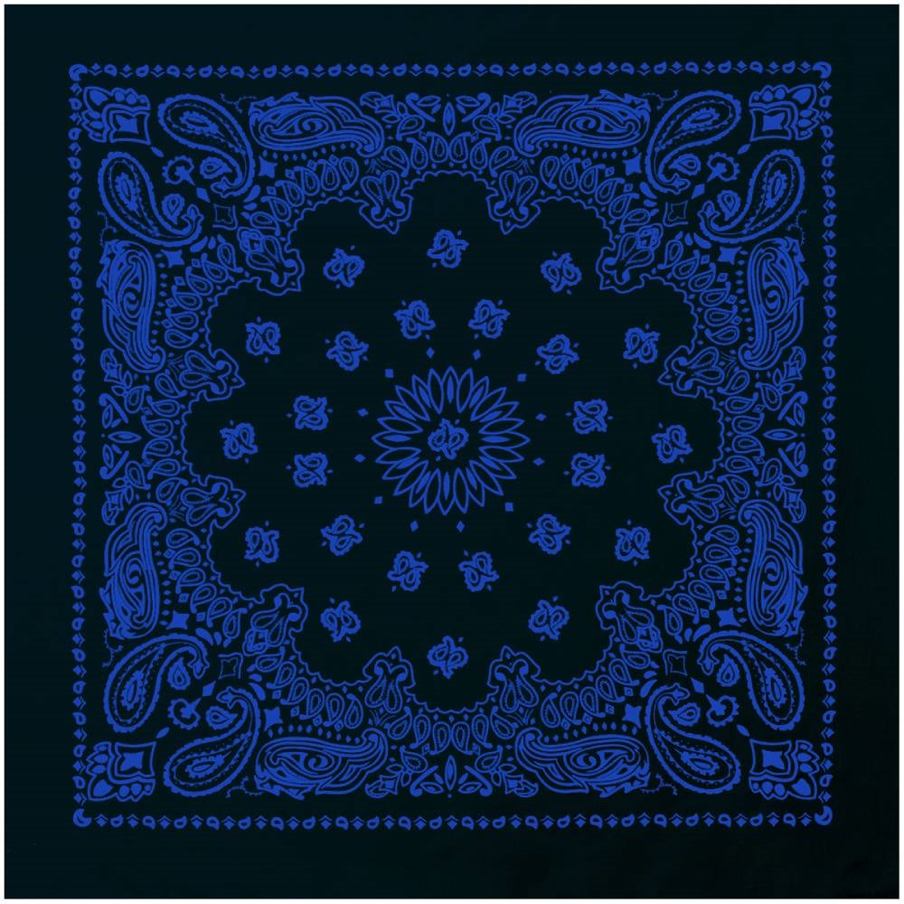 Rothco Black with Blue Print Trainmen Bandana 4044