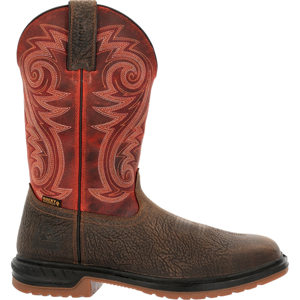 Rocky Worksmart Square Composite Toe Waterproof Pull On Western Work Boot RKW0385
