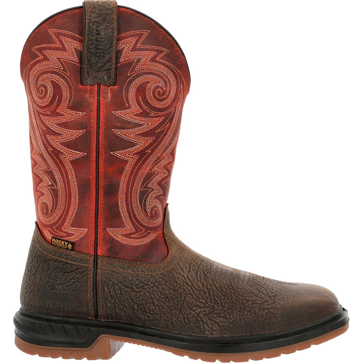 Rocky Worksmart Square Composite Toe Waterproof Pull On Western Work Boot RKW0385