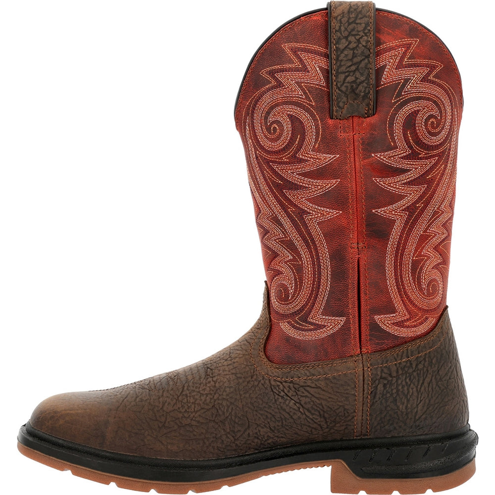 Rocky Worksmart Square Composite Toe Waterproof Pull On Western Work Boot RKW0385