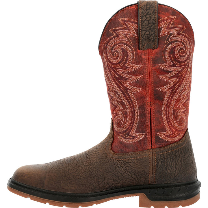 Rocky Worksmart Square Composite Toe Waterproof Pull On Western Work Boot RKW0385