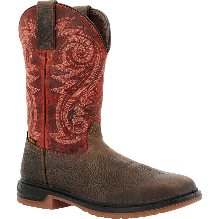 Rocky Worksmart Square Composite Toe Waterproof Pull On Western Work Boot RKW0385