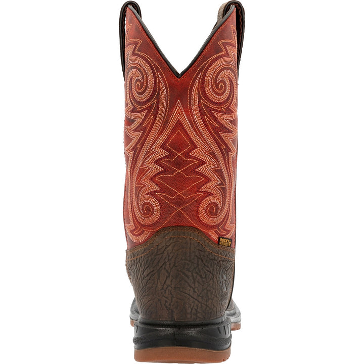 Rocky Worksmart Square Composite Toe Waterproof Pull On Western Work Boot RKW0385