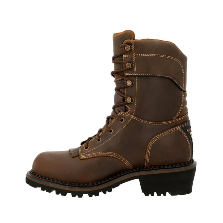 Georgia AMP LT Logger Waterproof Insulated Pull On Composite Toe Work Boot GB00491