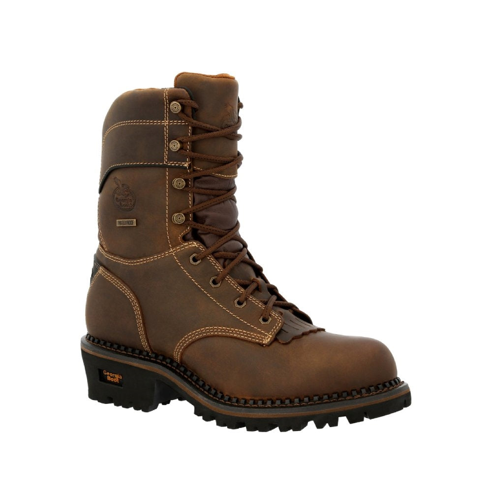 Georgia AMP LT Logger Waterproof Insulated Pull On Composite Toe Work Boot GB00491