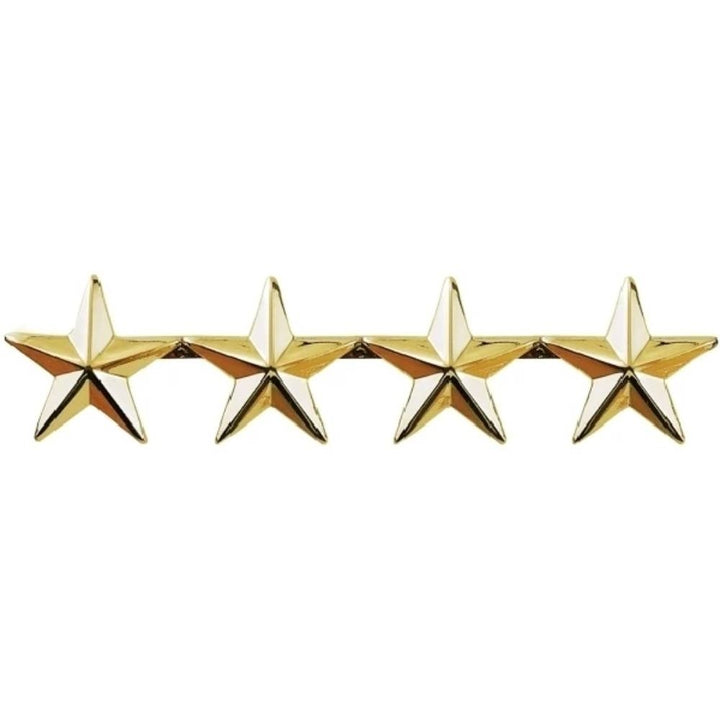 Four Star 0.5 Inch Insignia with Clutch Backs 4488