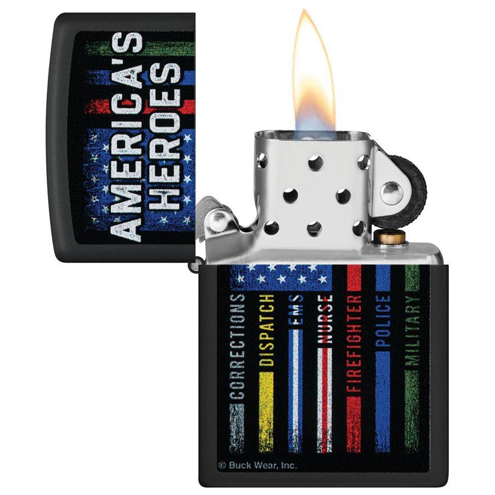 Zippo BuckMark Americas Heroes Lighter 48634