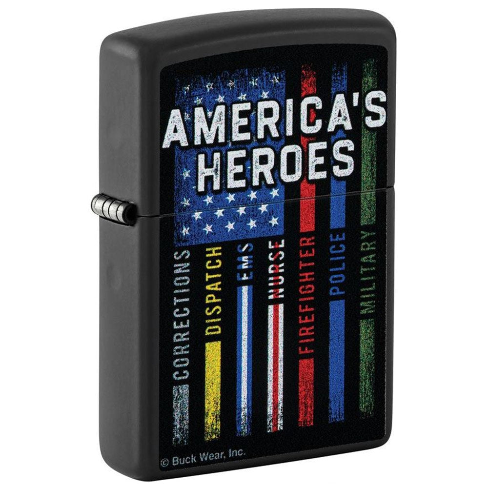 Zippo BuckMark Americas Heroes Lighter 48634