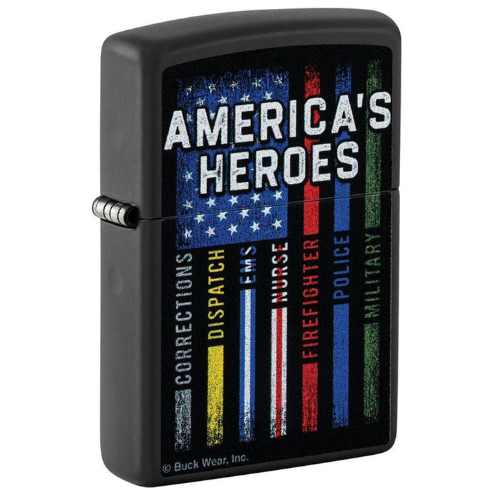 Zippo BuckMark Americas Heroes Lighter 48634