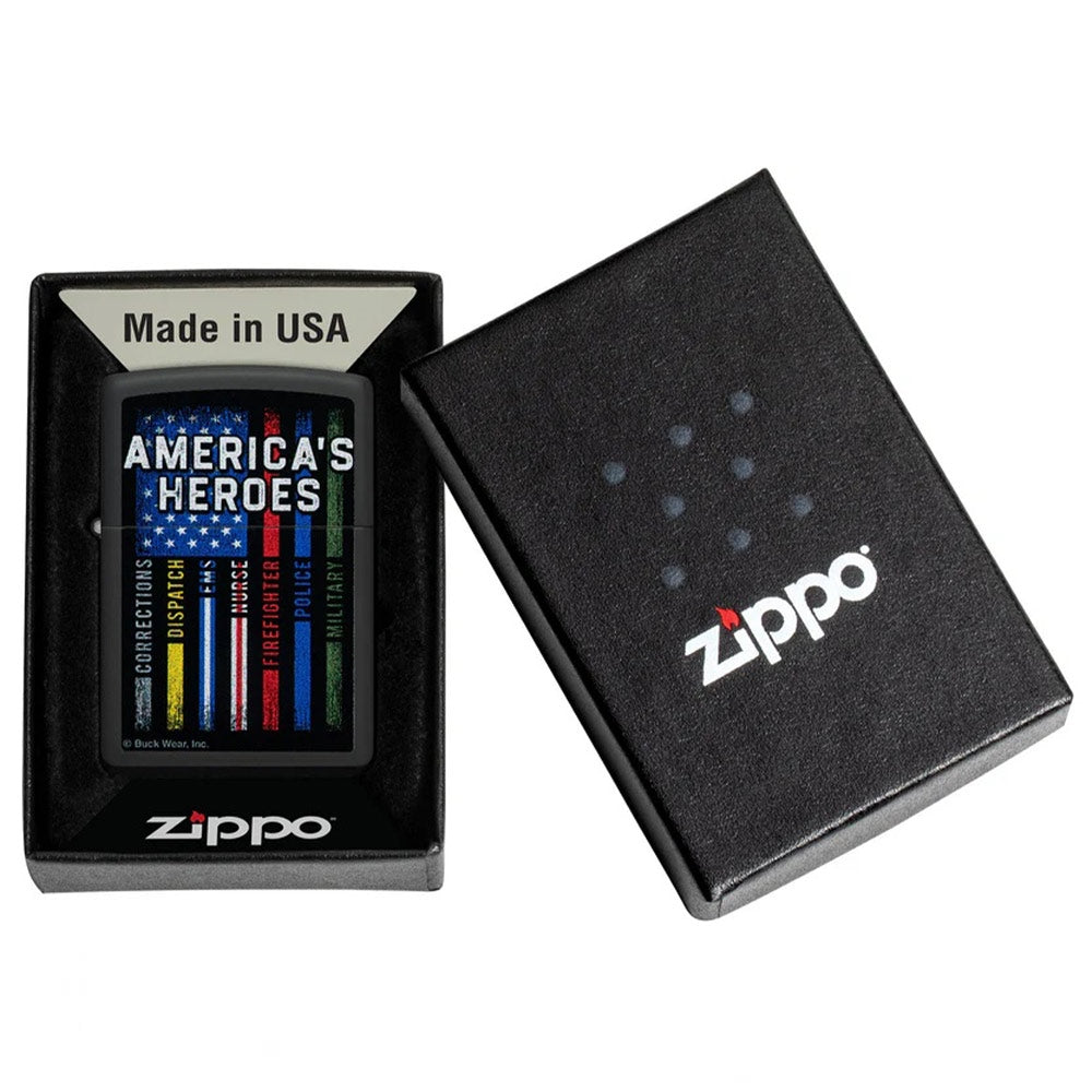 Zippo BuckMark Americas Heroes Lighter 48634