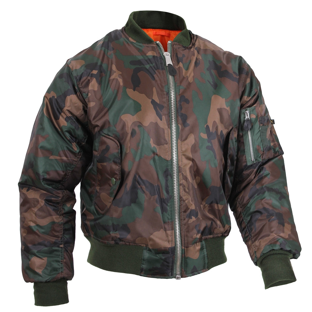 Rothco Woodland Camo MA-1 Flight Jacket 7332