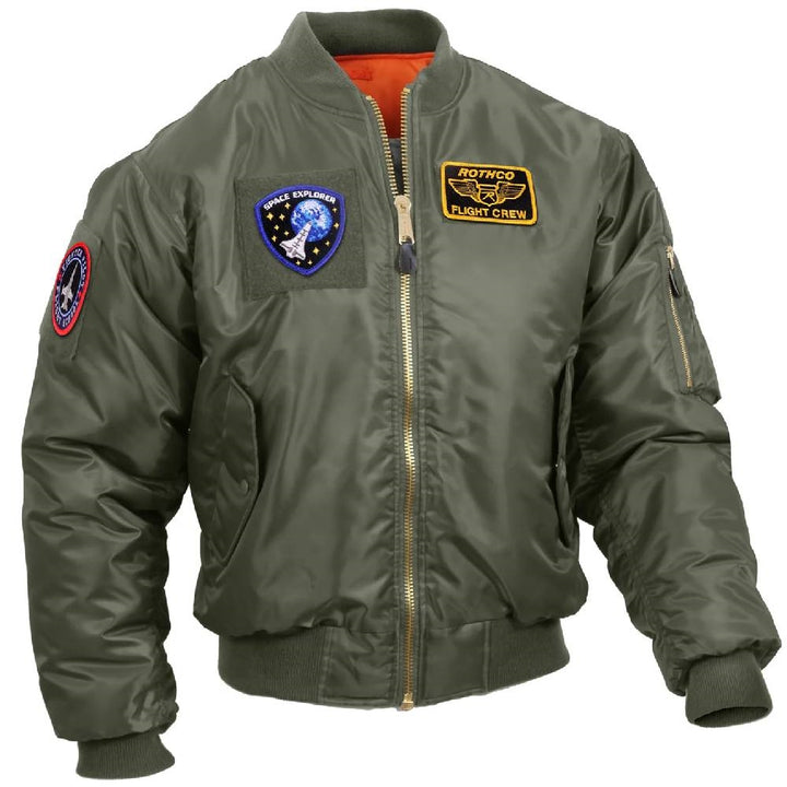 Rothco Sage MA-1 Flight Jacket with Patches 7240