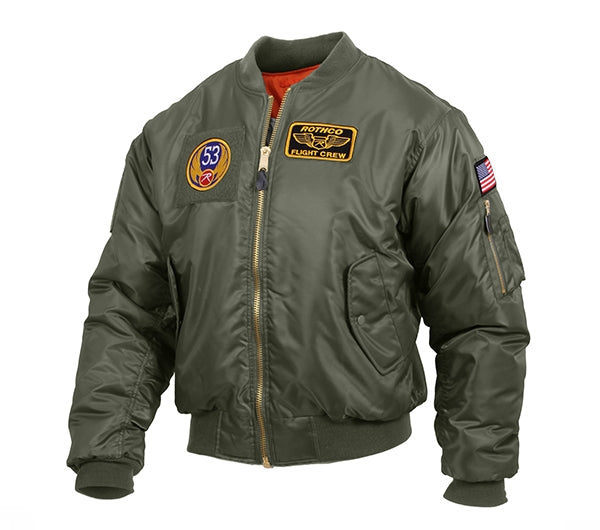 Rothco Sage MA-1 Flight Jacket with Patches 7240
