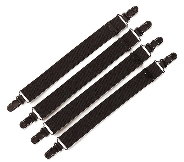 Rothco Black 4 Pack Military Military Garter Shirt Stays  - 7197