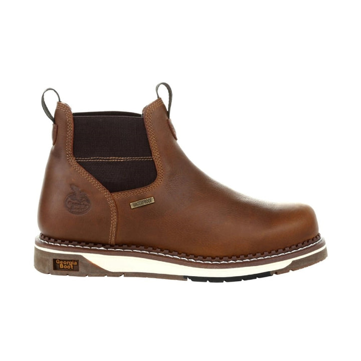 Georgia AMP LT Wedge Waterproof Chelsea Soft Toe Work Boot GB00352