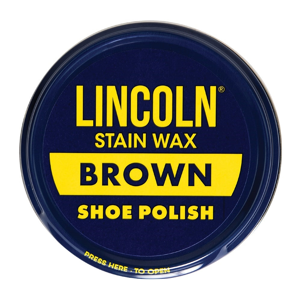 Lincoln Brown Stain Wax Shoe Polish - 30110
