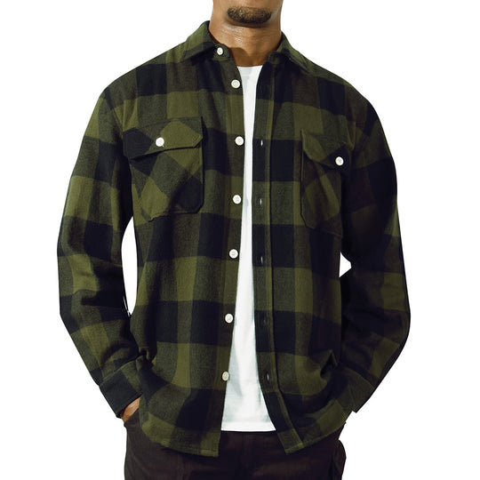Rothco Olive Drab Heavyweight Plaid Flannel Shirt 47385