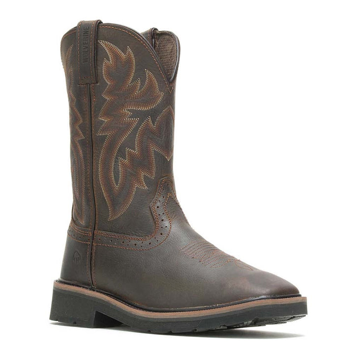 Wolverine Rancher Square Toe Steel Toe Western Wellington Pull On Work Boot W10702
