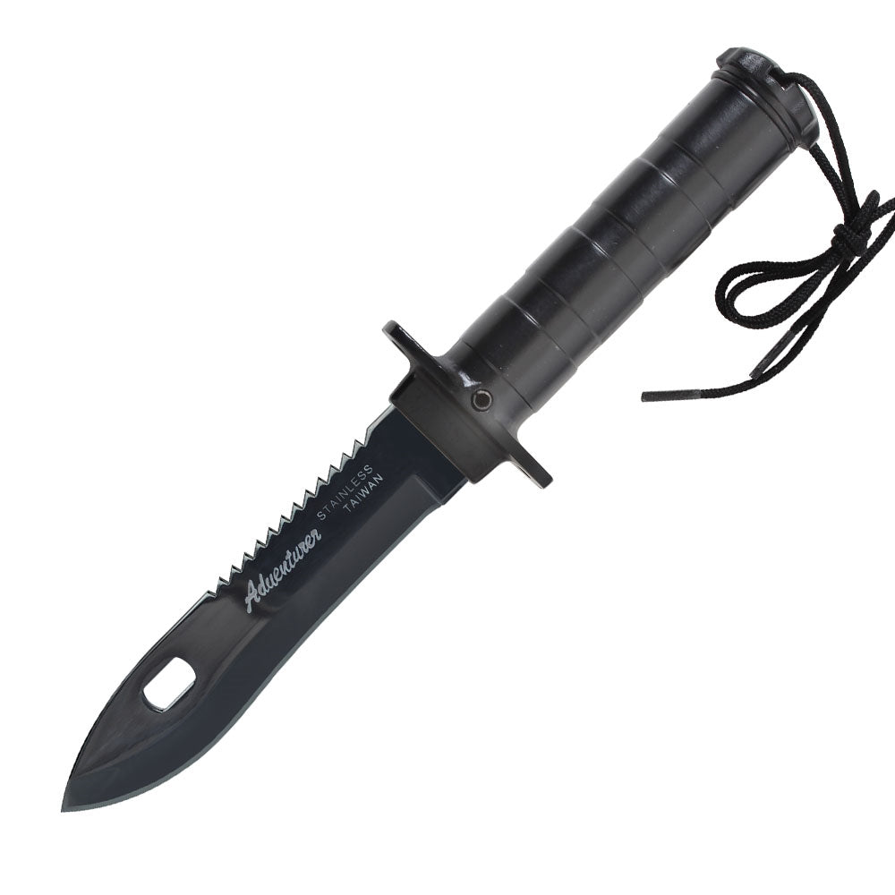 Rothco Black Adventurer Survival Kit Knife 3335