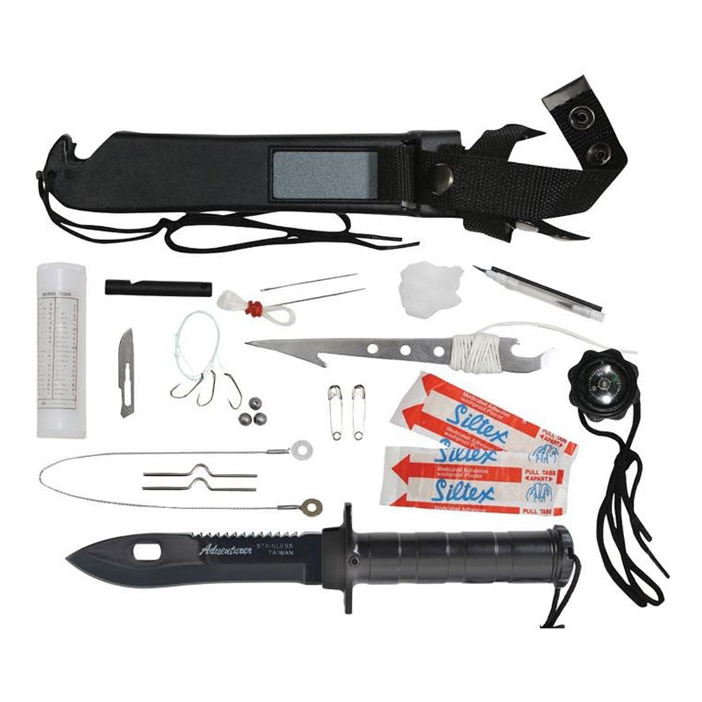 Rothco Black Adventurer Survival Kit Knife 3335