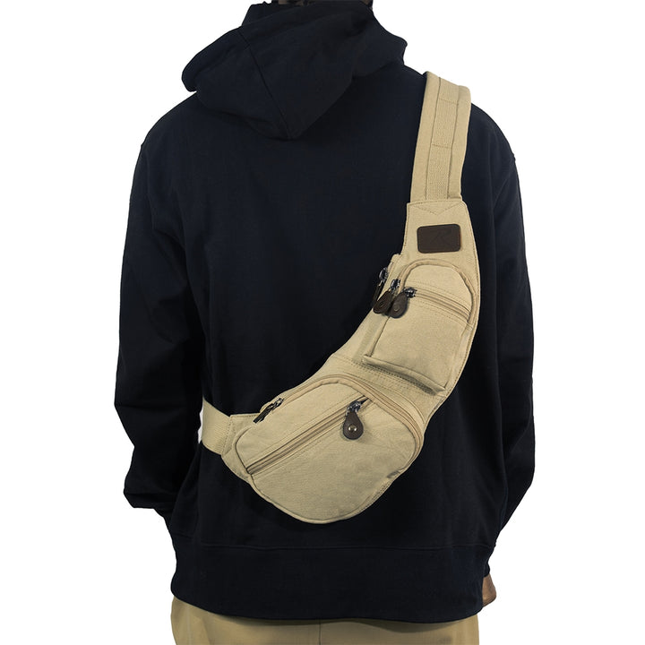 Rothco Khaki Crossbody Canvas Sling Bag 24982