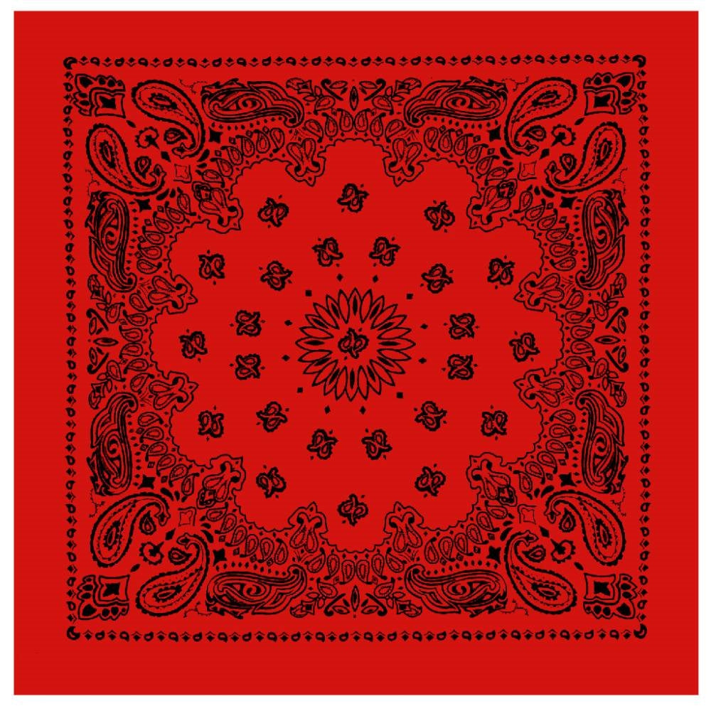 Rothco Red with Black Print Trainmen Bandana 4057