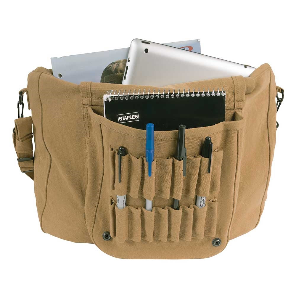 Coyote Brown Vintage Canvas Paratrooper Bag 91280