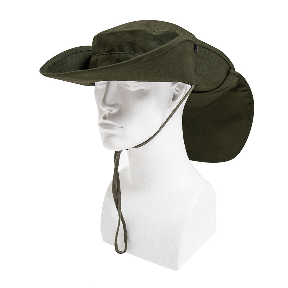 Rothco Olive Drab Adjustable Boonie Hat With Neck Cover 5682