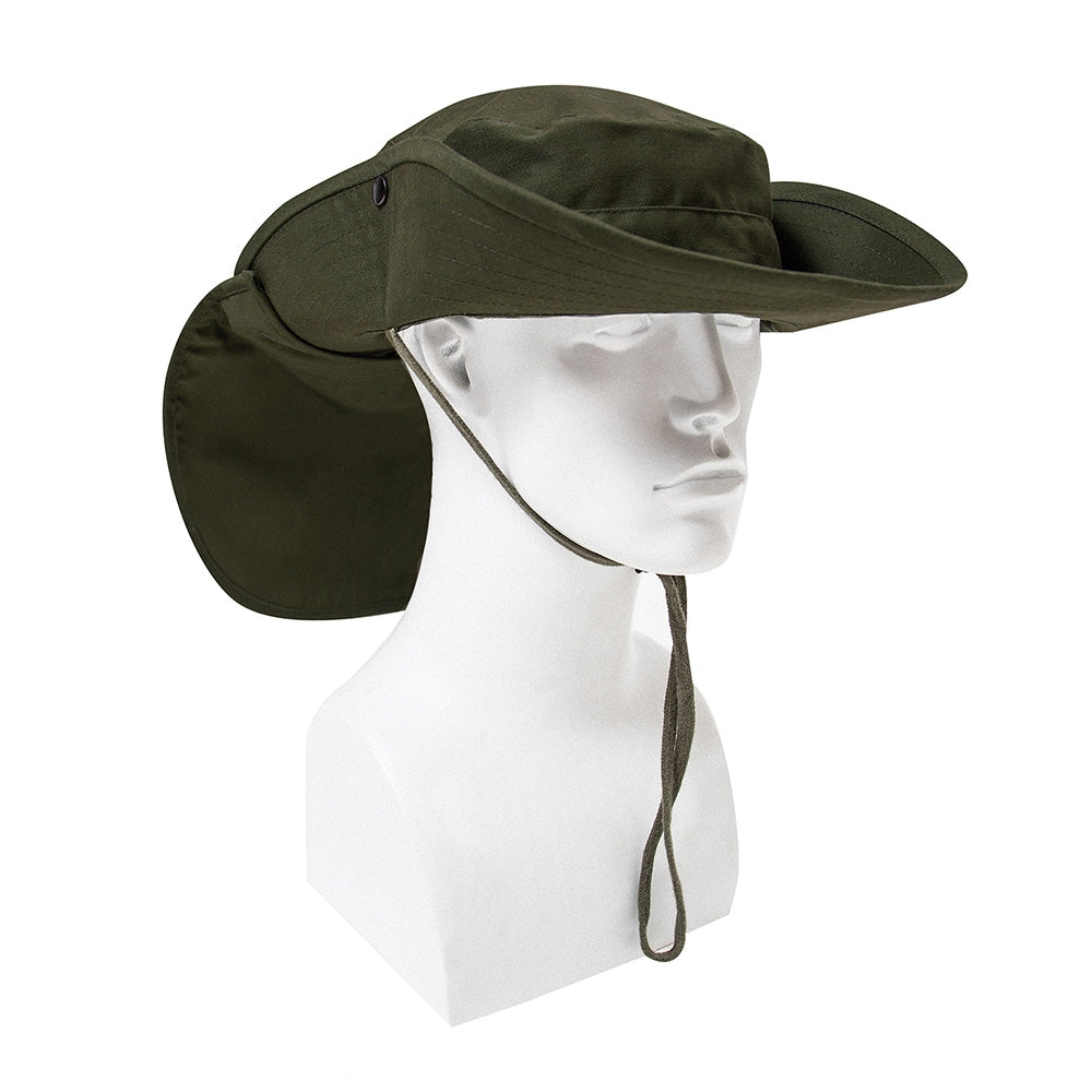 Rothco Olive Drab Adjustable Boonie Hat With Neck Cover 5682