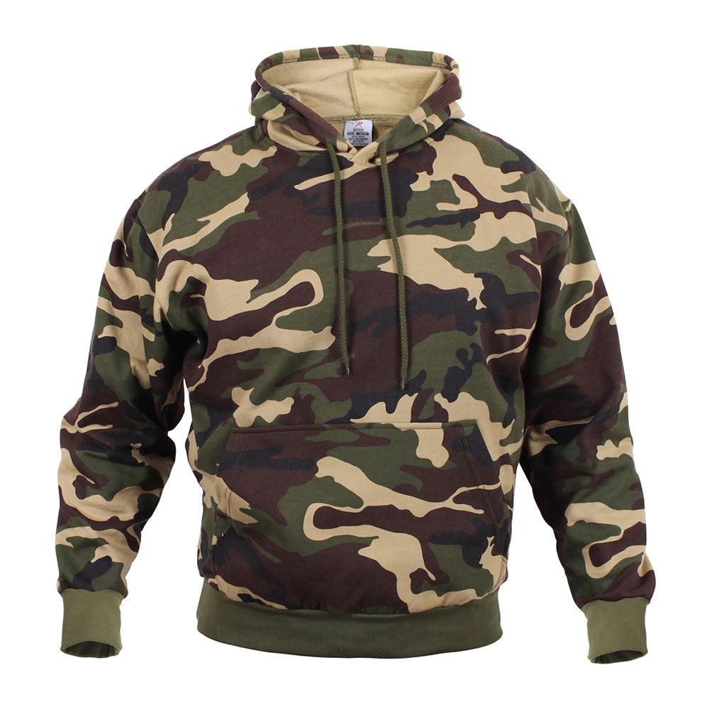 Rothco Woodland Camo Hooded Pullover Sweatshirt - 6590