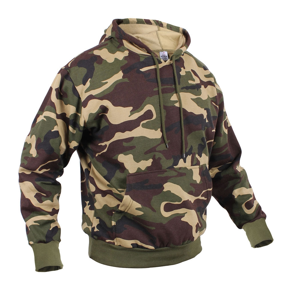 Rothco Woodland Camo Hooded Pullover Sweatshirt - 6590