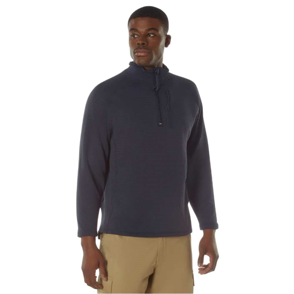 Rothco Midnight Navy Grid Fleece Pullover 13140