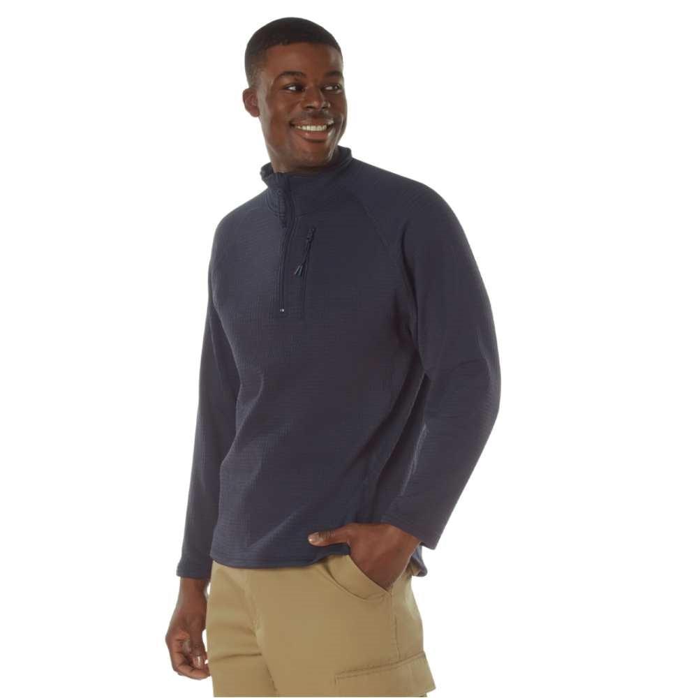 Rothco Midnight Navy Grid Fleece Pullover 13140