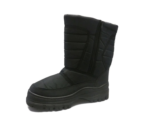 Zig-Zag Black Snow Boots - 7701