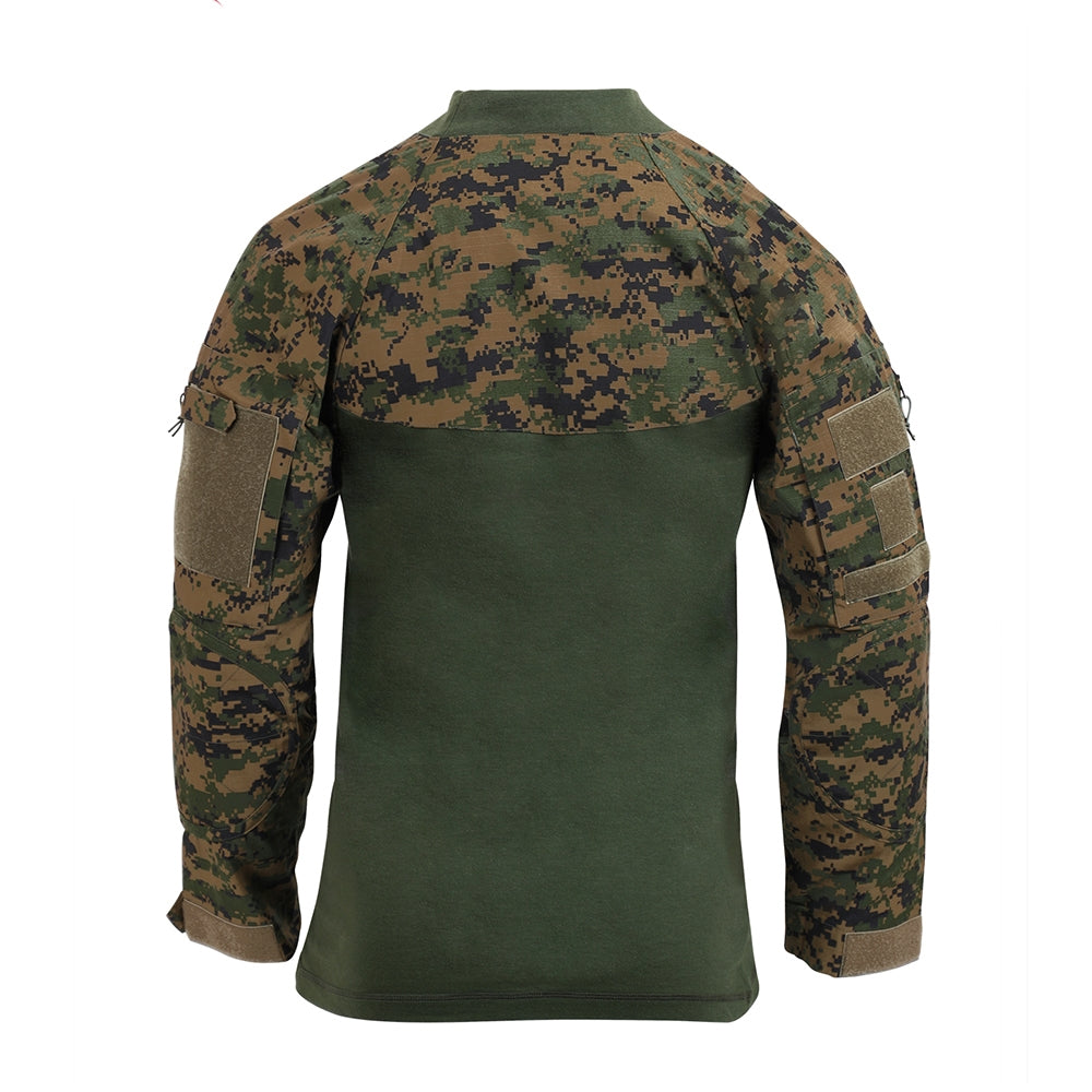 Rothco Woodland Digital Camo Zip Combat Shirt 10224