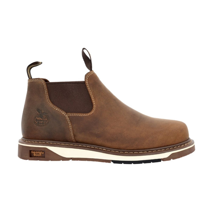 Georgia AMP LT Wedge Slip Resistant Slip On Soft Toe Work Boot GB00545