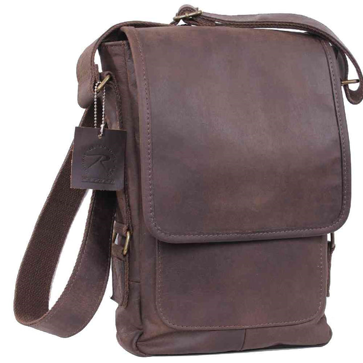Rothco Brown Leather Military Tech Bag 57950