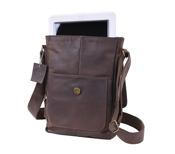 Rothco Brown Leather Military Tech Bag 57950