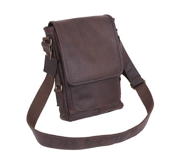 Rothco Brown Leather Military Tech Bag 57950