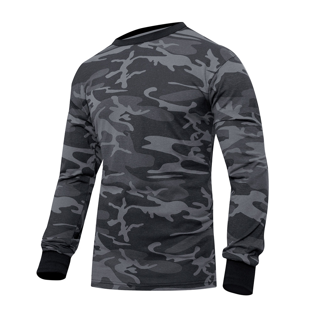 Rothco Long Sleeve Black Camo T-Shirt - 3918