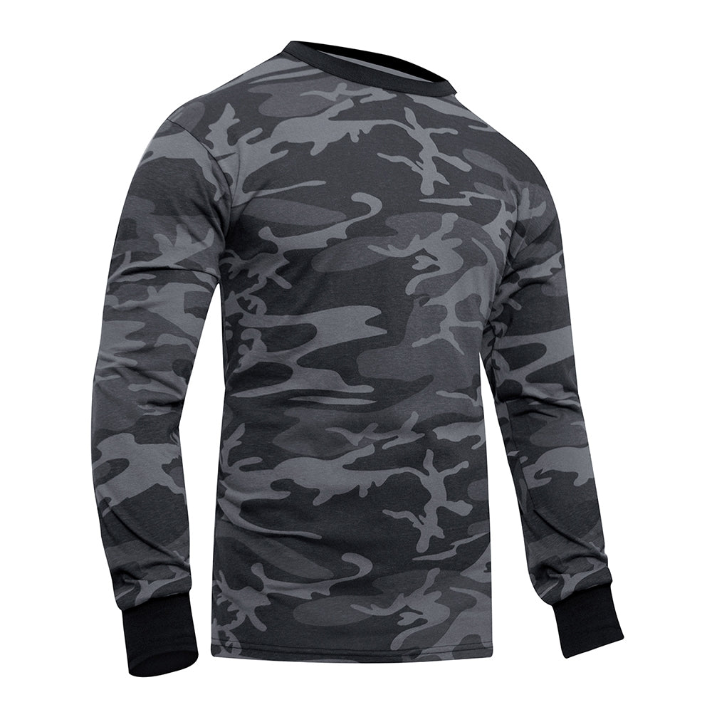 Rothco Long Sleeve Black Camo T-Shirt - 3918
