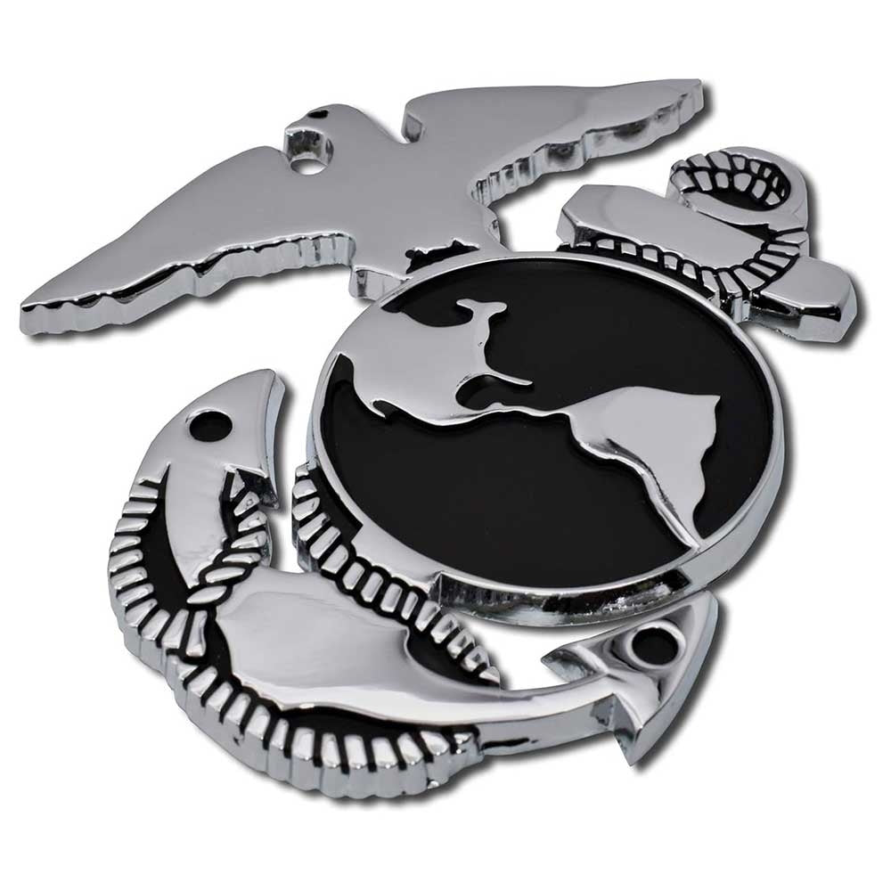 Marines Anchor Chrome Auto Emblem AC-02